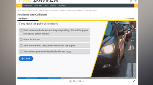 Predriver demo screen 2 - online driving education